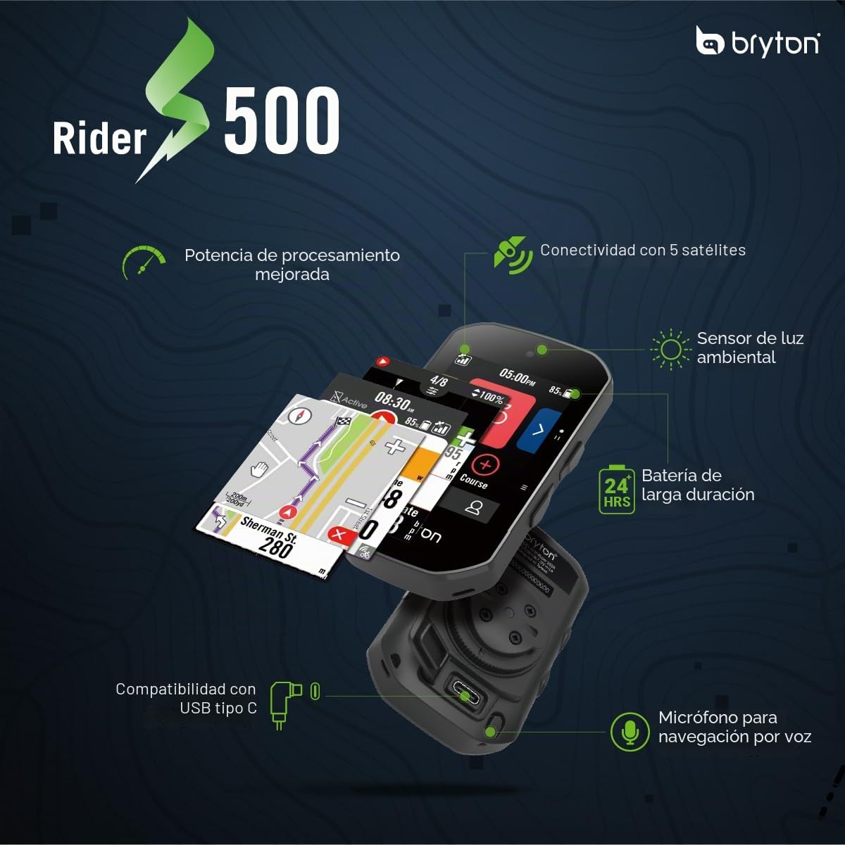 Bryton, CICLOCOMPUTADOR GPS BRYTON Rider S500 e