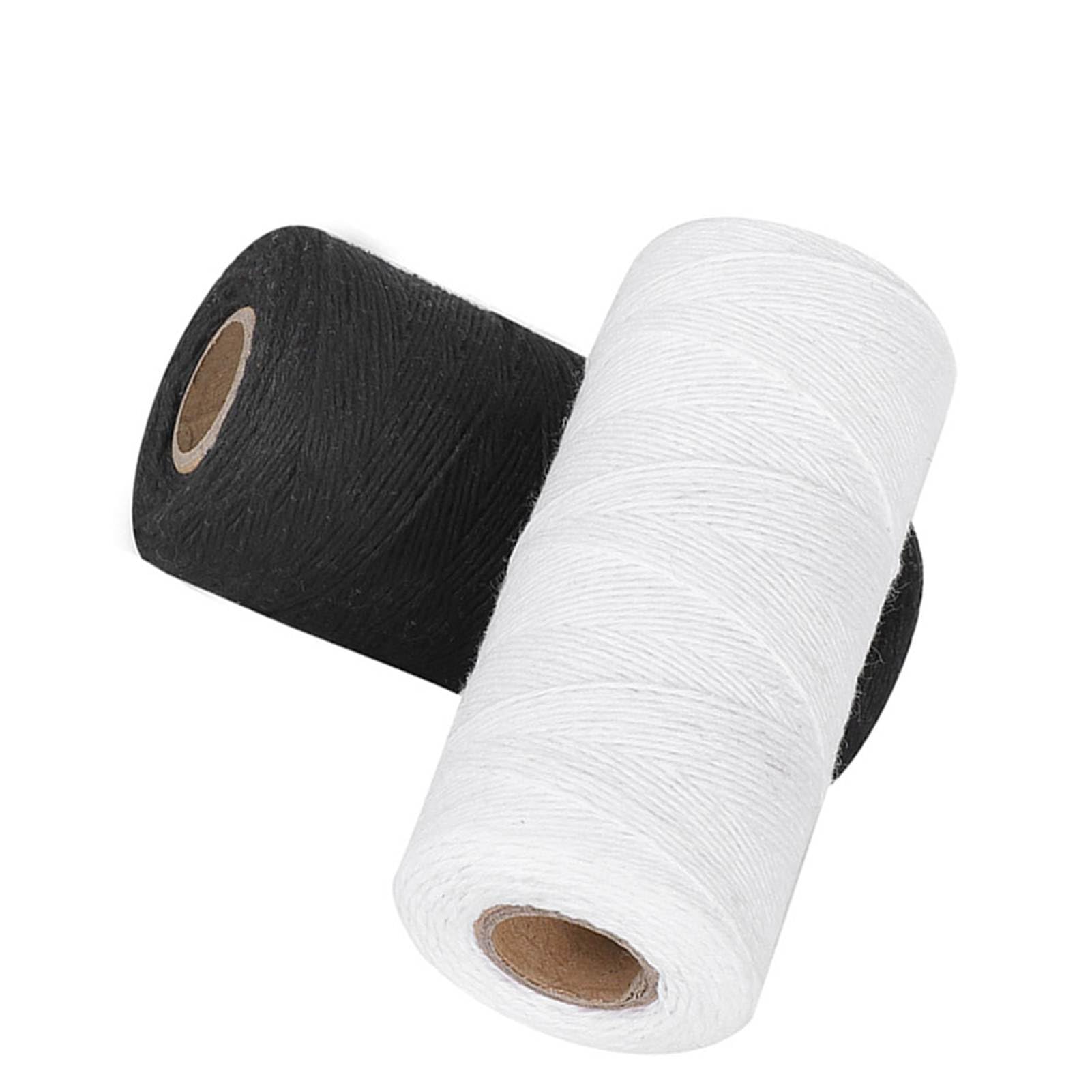 Set di 2 fili per macchina da ricamo di alta qualità 8/4 - Filato di cotone per tessitura da 250 m - Resistente e durevole - Ideale per tappeti e vari progetti di tessitura