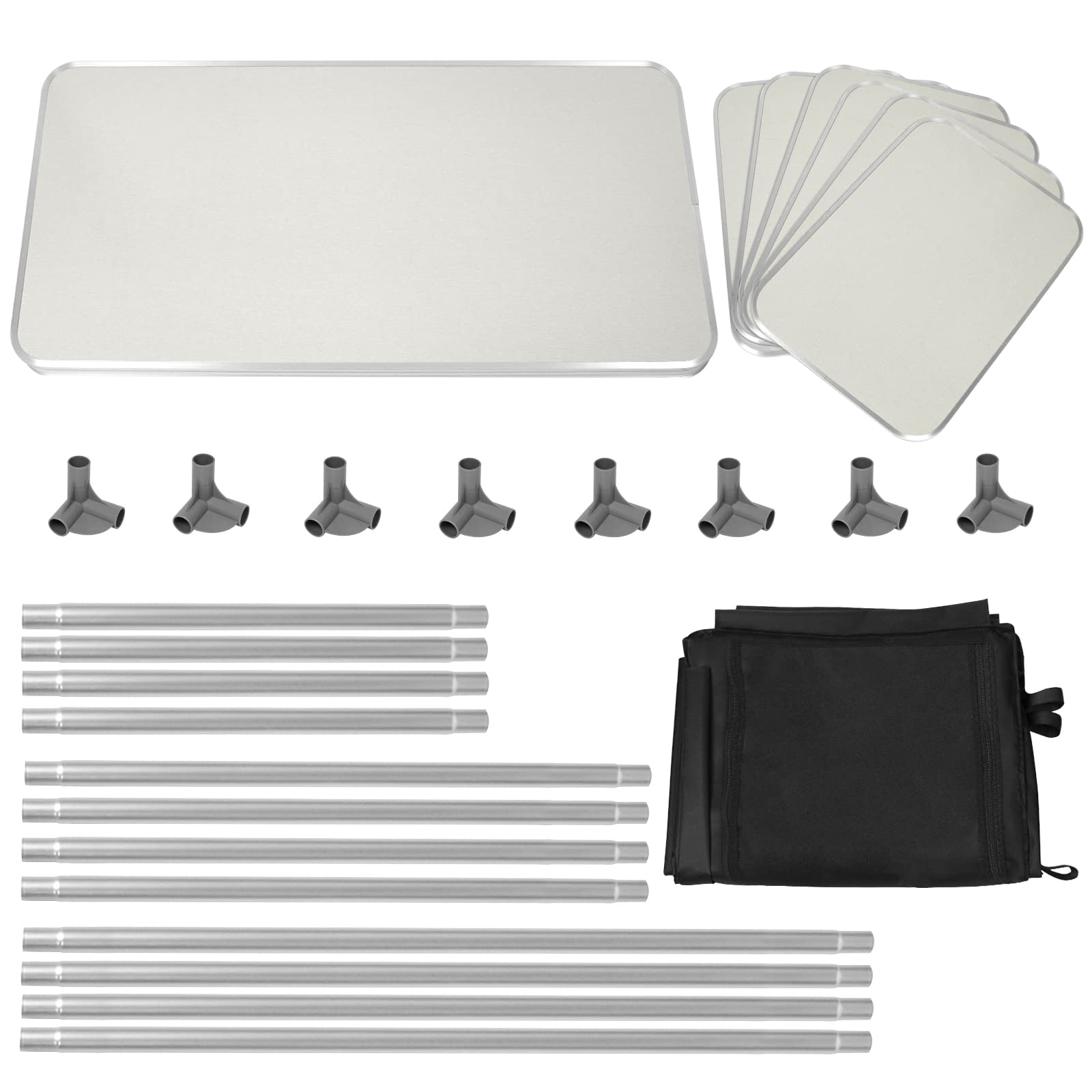UISEBRT Campingküche Faltbar Campingschrank mit Aluminiumgestell Reiseküche Outdoor Camping Küche Küchenbox Ink. Tragetasche