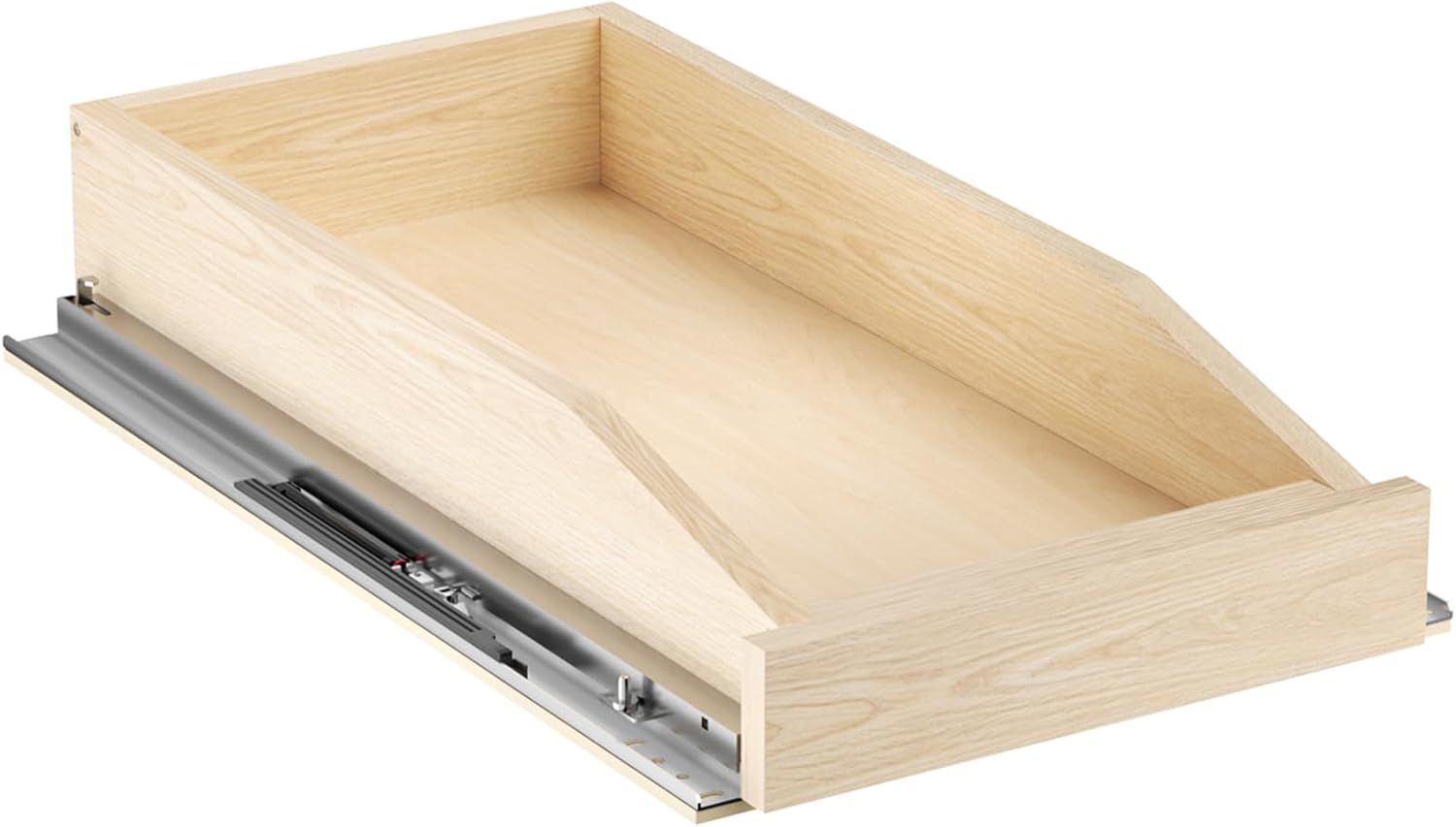 LOVMOR Single Pull Out Organizer 10-1/2”W x 21”D, Soft Close Slide Out Drawer Storage Shelves for Kitchen, Wood Cabinet Shelf Pull-Out Organizer Storage for Base Cabinet