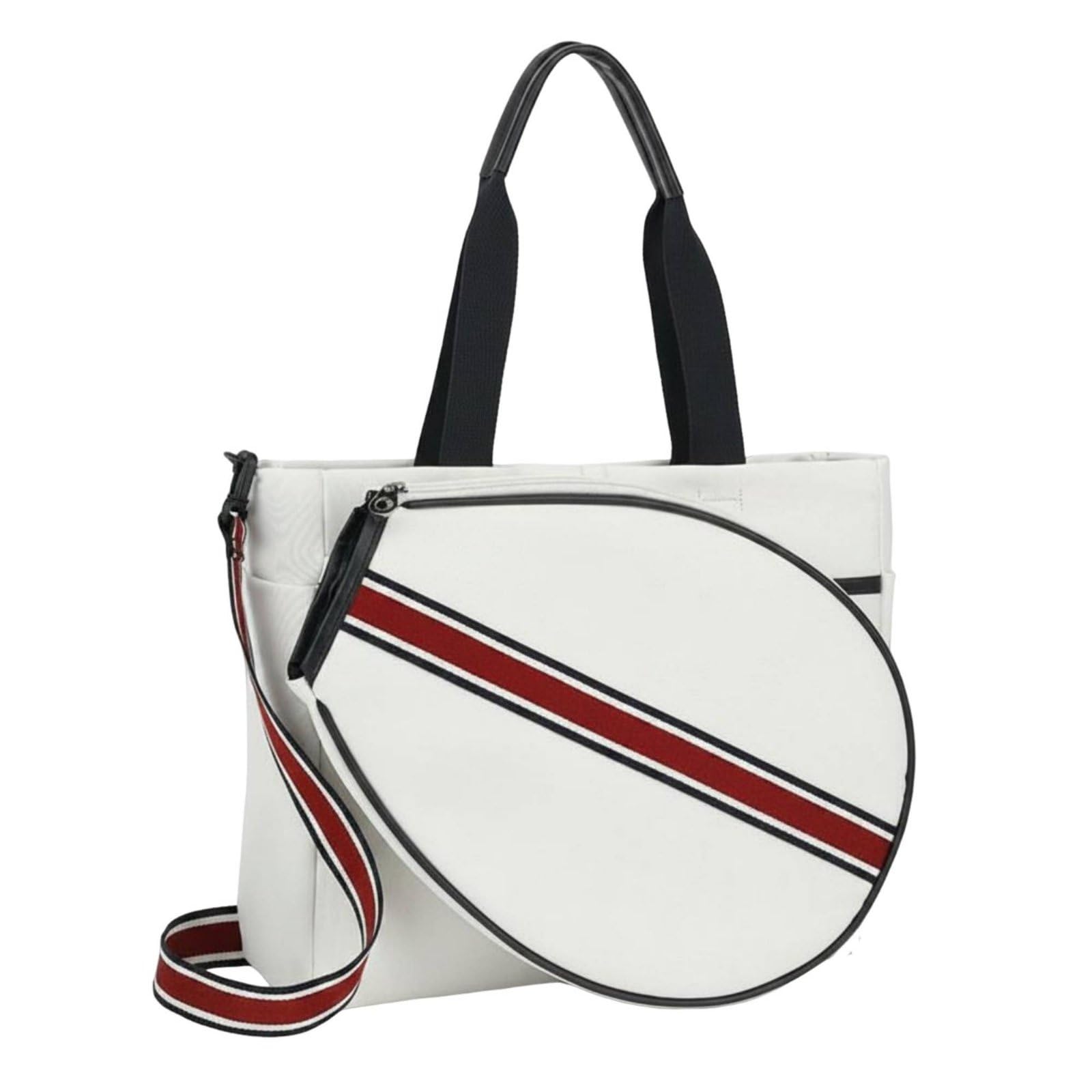 Multi-Functional Racket Bag Large Capacity Badminton Shoulder Bag Adjustable Strap for Women, Gym, White Wine Red|Home Improvement|Household essentials repair kit|Must have home tools|maintenance tool-image-20