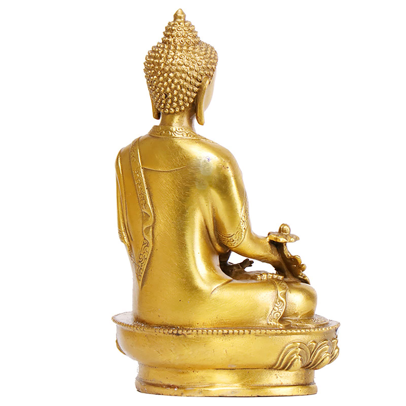 Estatua De Buda De Oro,Decoración Espiritual De La Sala De Estar,Estatua De Buda De La Medicina,Decoració,Yoga Zen Decoración,Decoración De La Meditación,Coleccionables Y Figuritas-Un 13.2x10x20cm(5x4