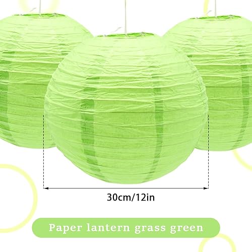 Miniatura 2 de Ruidee 6 linternas de papel decorativas redondas colgantes para cumpleaños, bodas, Navidad, novia, decoración del hogar, decoración de fiestas (12