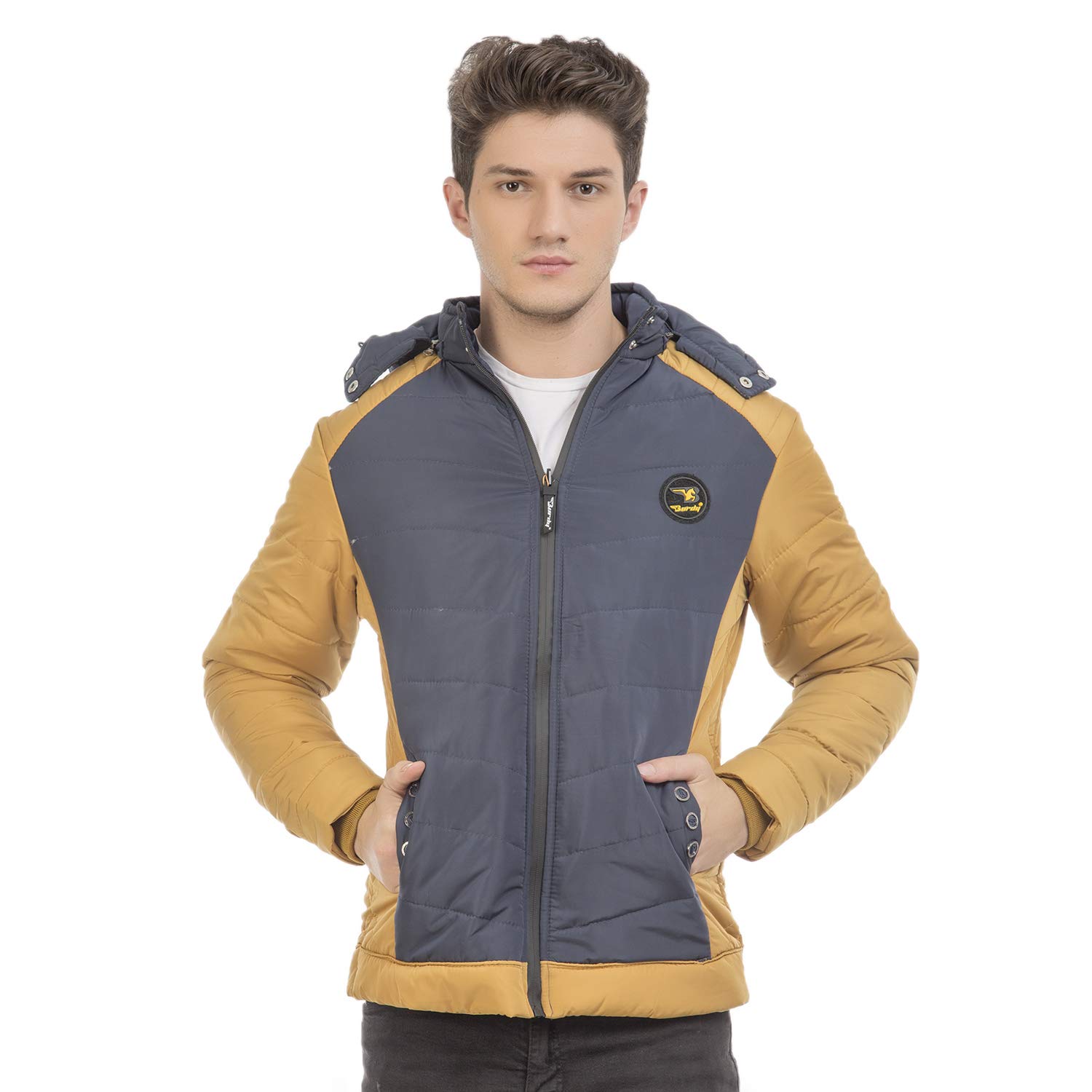 Nomklerfull sleeve solid men's fancy Navy blue color jacket