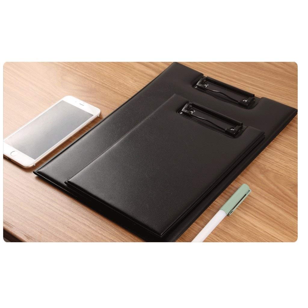 Presse-papiers de fournitures de bureau 2 x Appunti Cartella Conferenza Cartella in plastica Appunti Porta carta Portaoggetti Appunti Ideale for la scuola, la casa e l'ufficio Appunti pieghevoli (nero