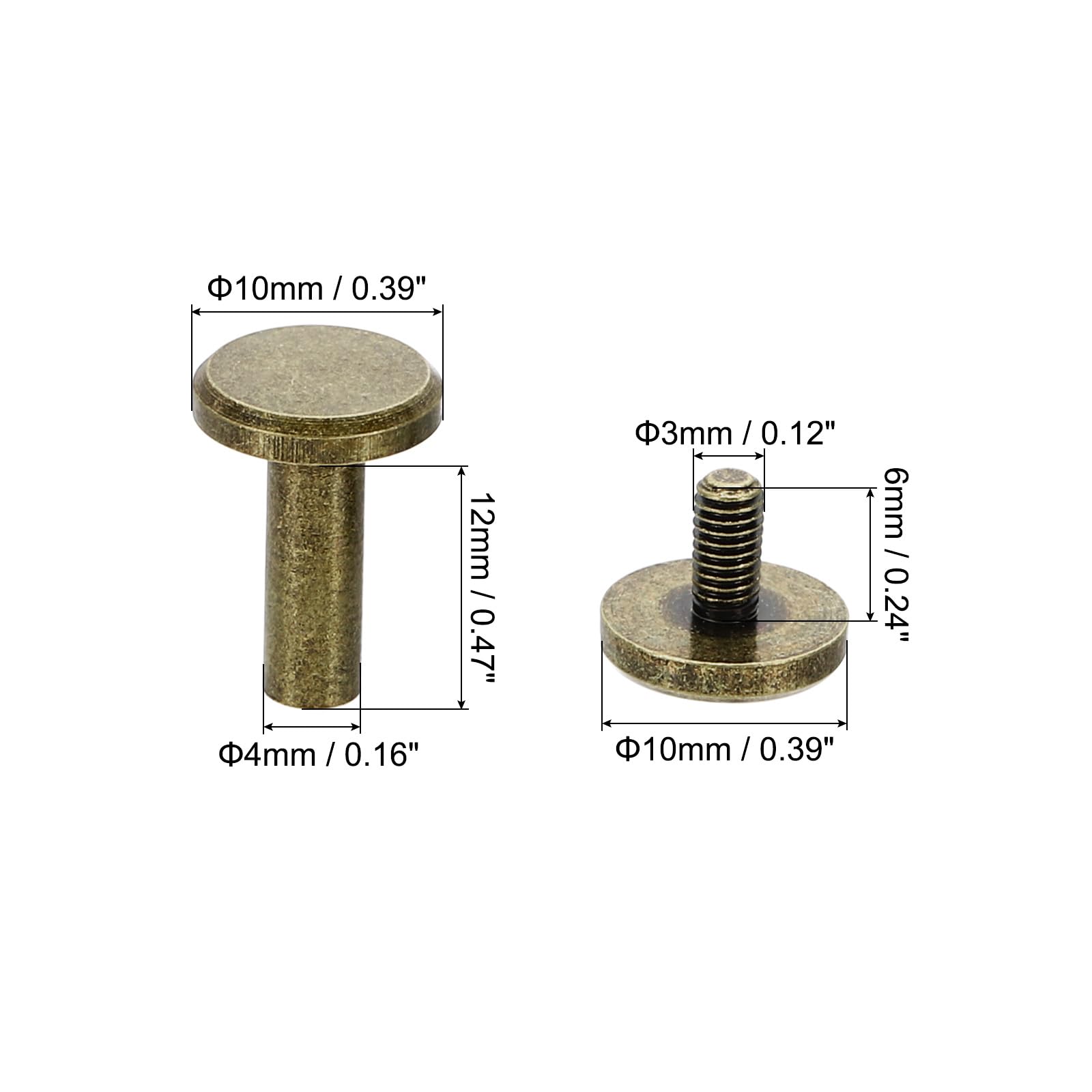 PATIKIL M4x12mm Chicago Screws - Image 2