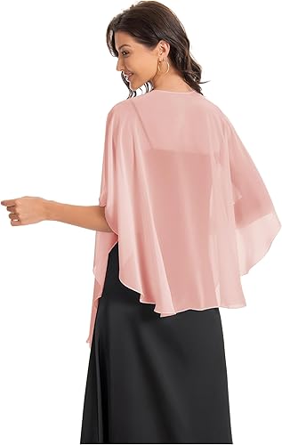 Miniatura 4 de Hotshawl Chales y Envoltorios para Vestidos de Noche de Gasa Transparente para Mujeres Elegante Suave Sedosa Bufanda Pañuelo Boda Estola Nupcial