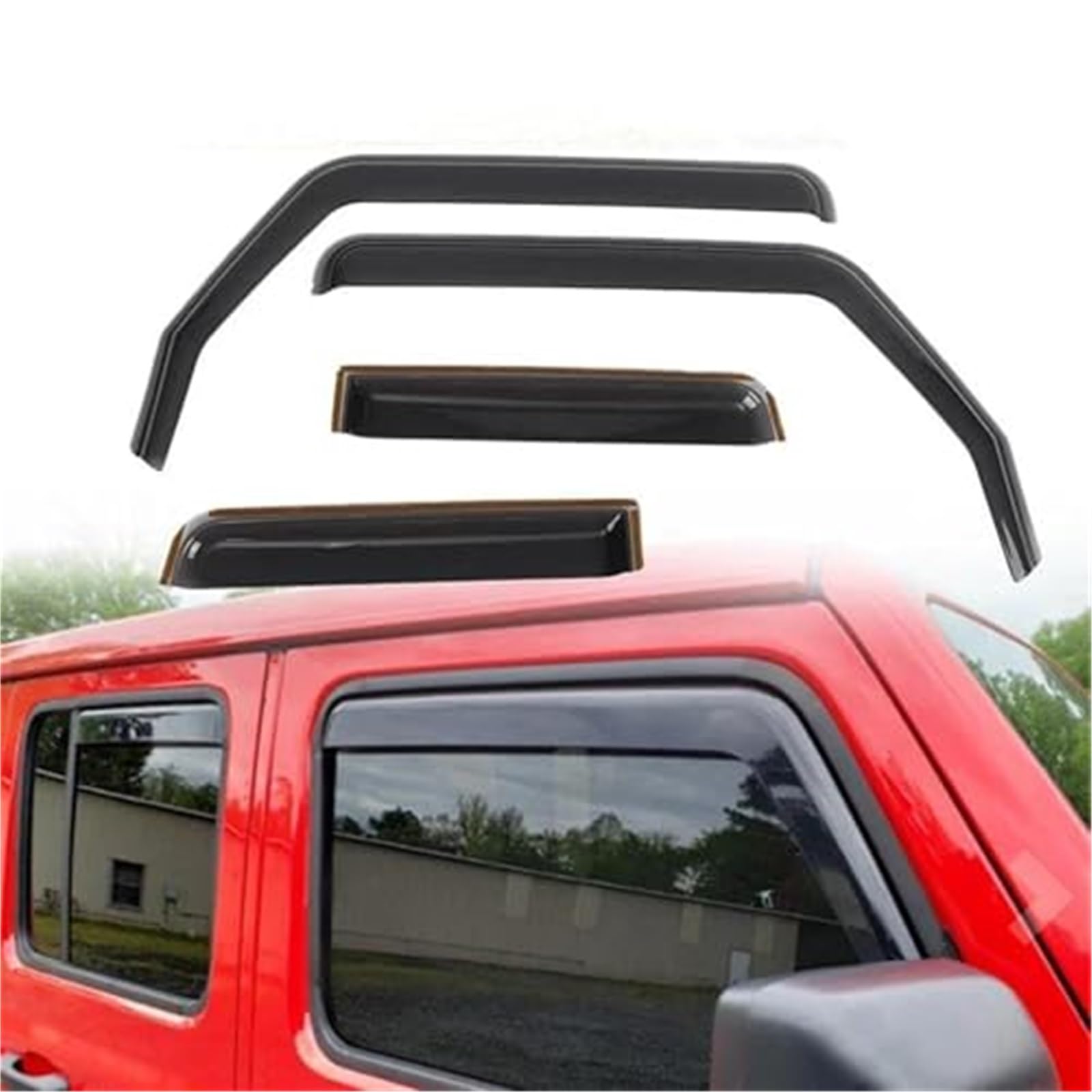 Uszczelki okienne i drzwiowe 4 szt., deflektory szyb bocznych, listwy wykończeniowe okien, uszczelki, do Jeep, do Wrangler JL, do Unlimited Uszczelka drzwiowa