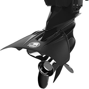 Stinger Hydrofoils for 4-300 hp Boats (Black) - Engine Stabilizer Fins for Outboard/Outdrive Motors - Made in The USA