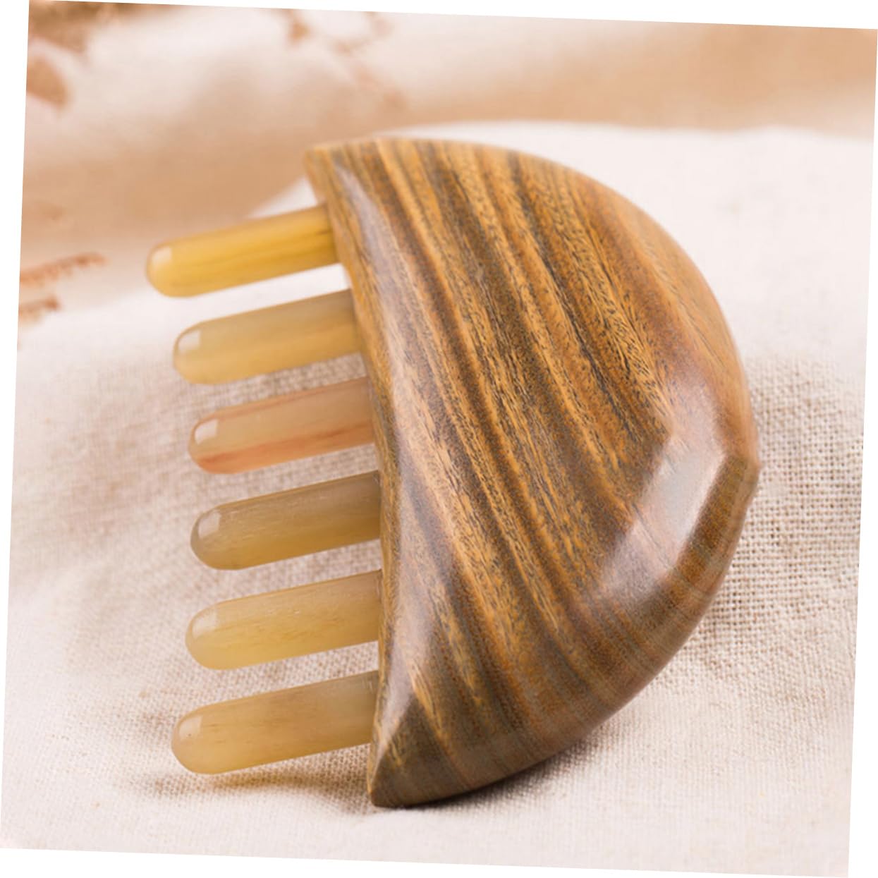 Healeved 3pièces Peigne De Buffle Unisexe Peigne à Cheveux Pratique Et Doux Démêlant Massant Le Chevelu Pour Confort Optimal