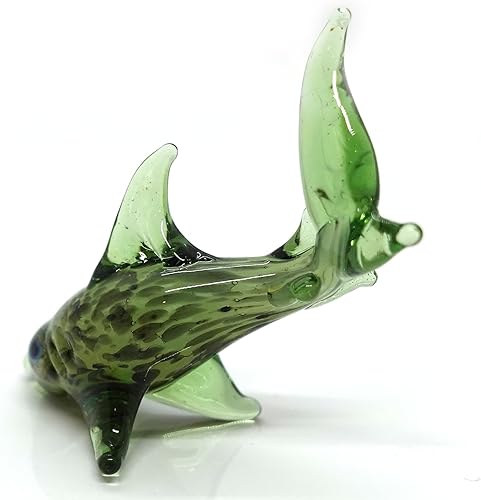 Miniatura 2 de Micro figuras diminutas de tiburón, arte de vidrio soplado a mano, animales marinos, regalo coleccionable para decoración del hogar