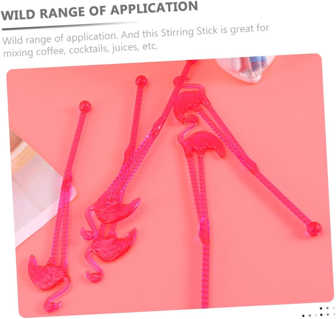 30pcs Reusable Plastic Flamingo Cocktail Stirring Sticks Bar Mixing Stirrers Juice Drink Swizzle Sticks for Hawaiian Party and Home Bar Use