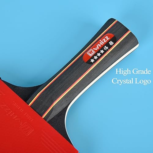 Miniatura 5 de Whizz - Juego de palas de ping pong, 2 raquetas de tenis de mesa y 3 pelotas de entrenamiento A40+ para principiantes, juego en interiores y