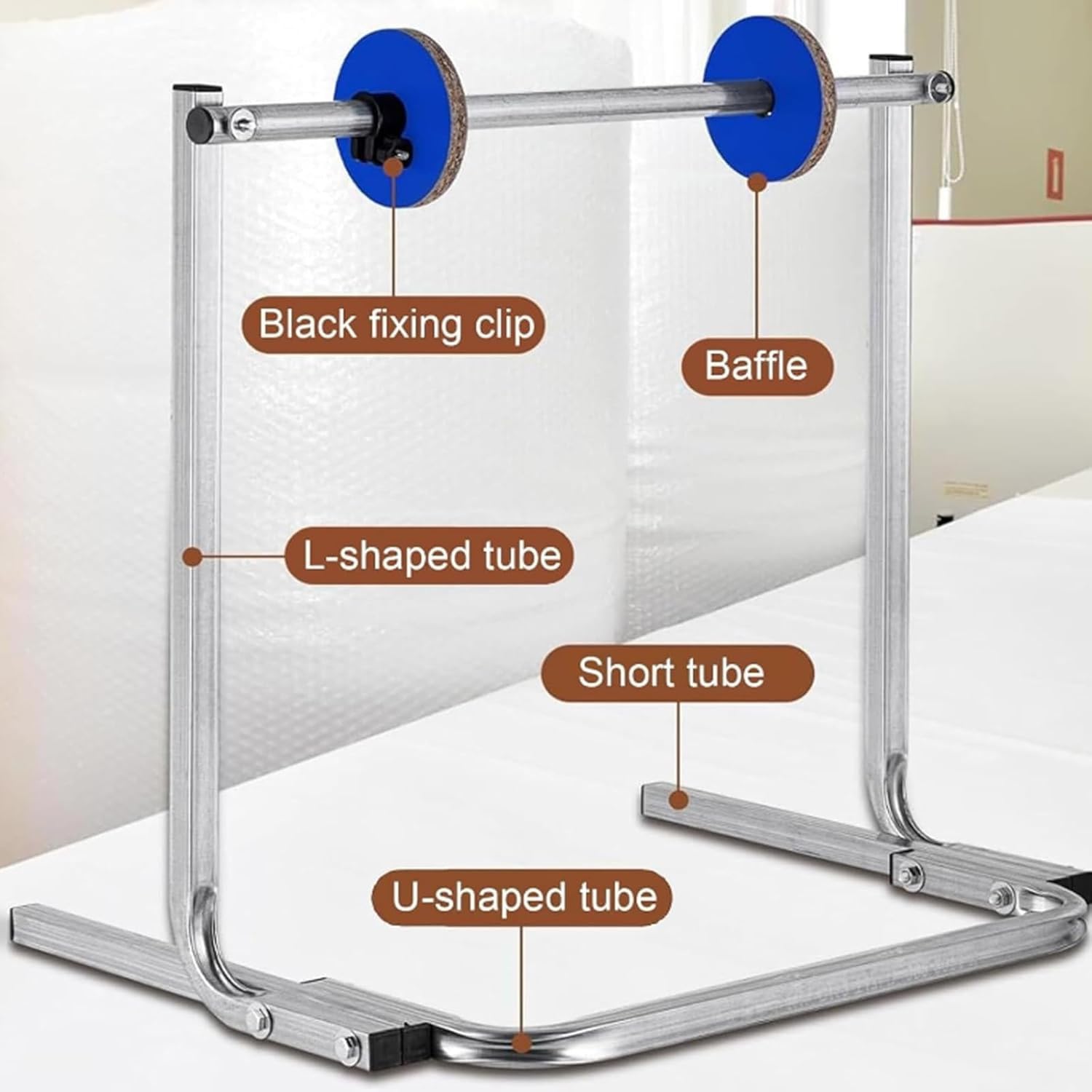 BubbWrap Schaumstoffhalter Spender Ständer, Stahl Manuelle Verpackung und Versand Wrap Spender, Gewichtskapazität 50-120kg für effizientes Verpacken und Umzug