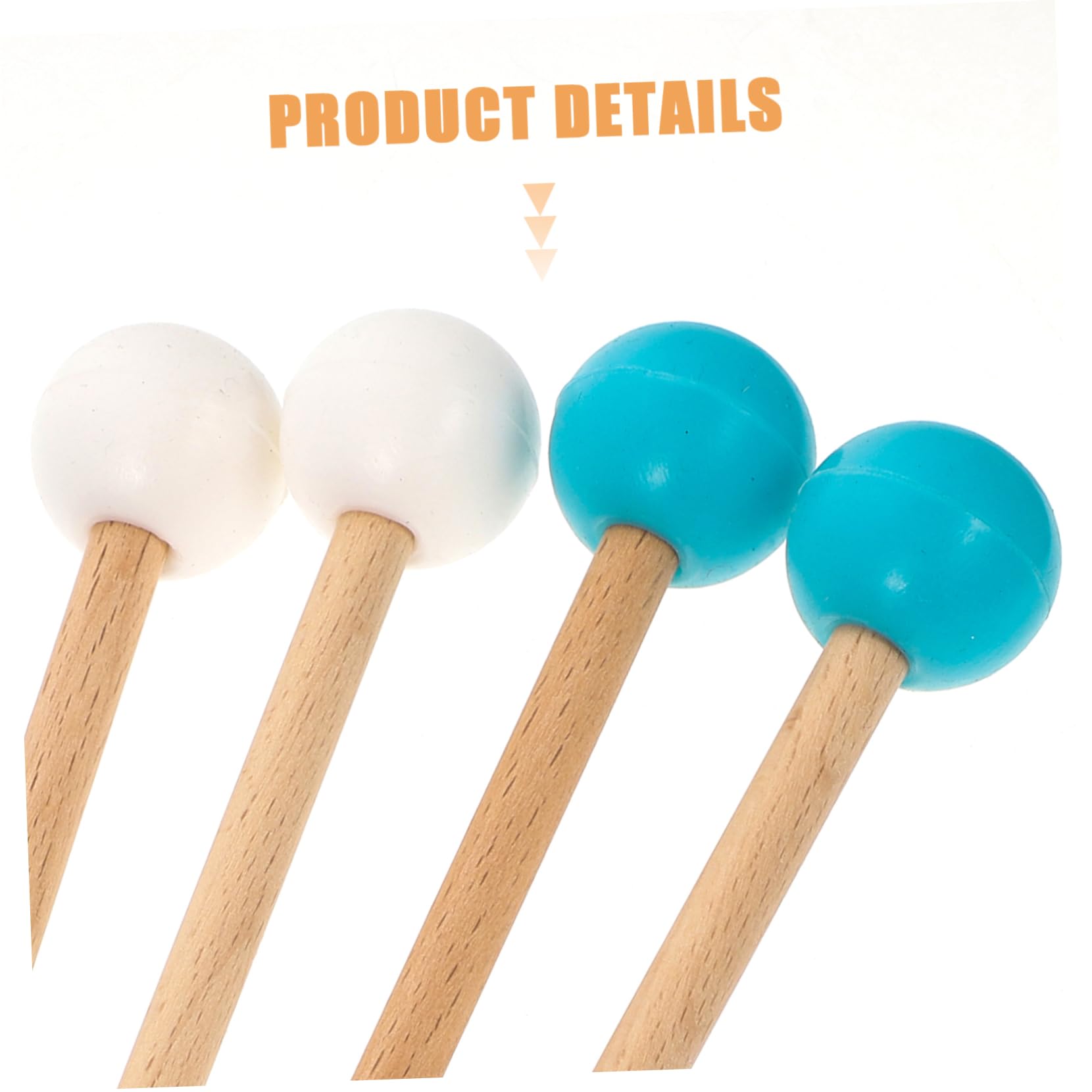 VICASKY 6pares Mallets De De Lengua De Baquetas De Percusión Mango Herramienta Musical Para Instrumentos De Percusión Accesorios Para Drumsticks y Suministros De Tongue Drum