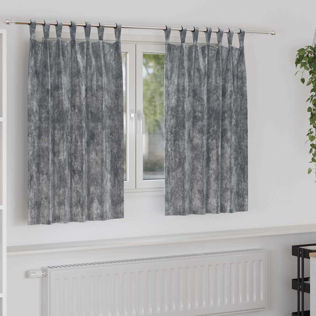 Set di 2 tende in velluto, 140 x 140 cm, oscuranti, oscuranti, termiche, per soggiorno, camera da letto, ufficio, interni