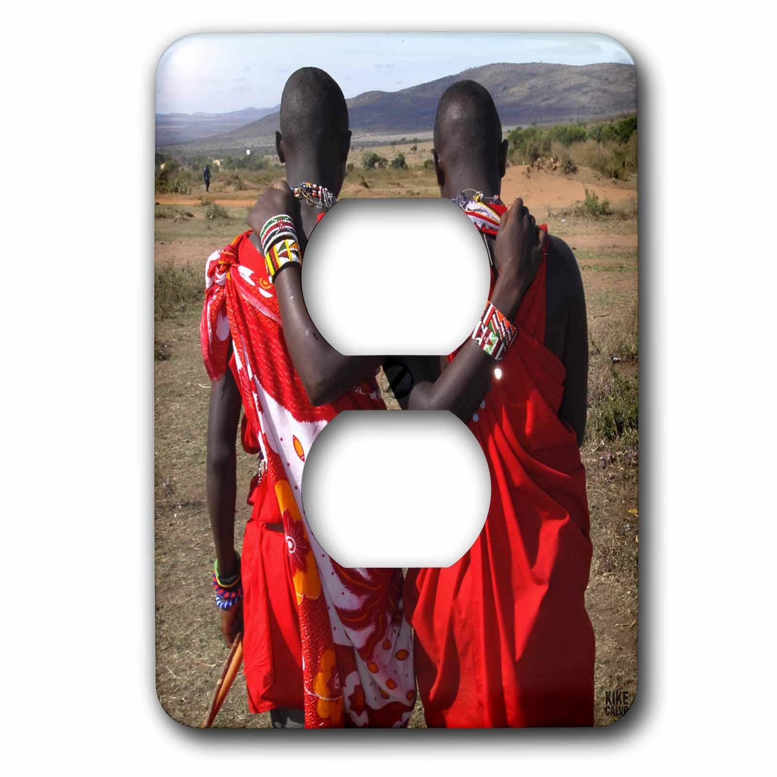 Cubierta de salida de 2 enchufes Masai Mara Kenia para renovar placas viejas