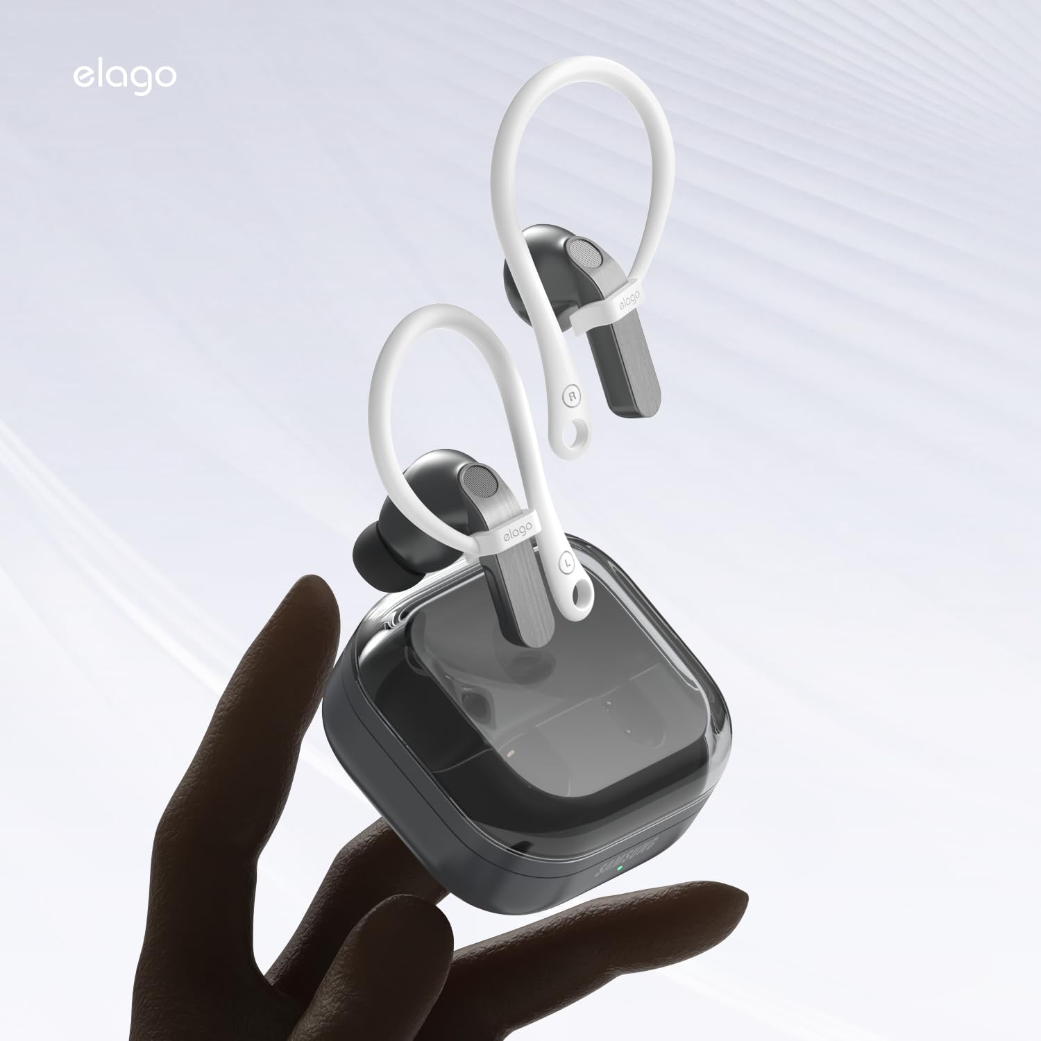 elago Uchwyty na Uszy do Galaxy Buds 4/4 Pro | Antypoślizgowy, Ergonomiczny Design, Wygodne Dopasowanie, Bezpieczne Użytkowanie (Biały)