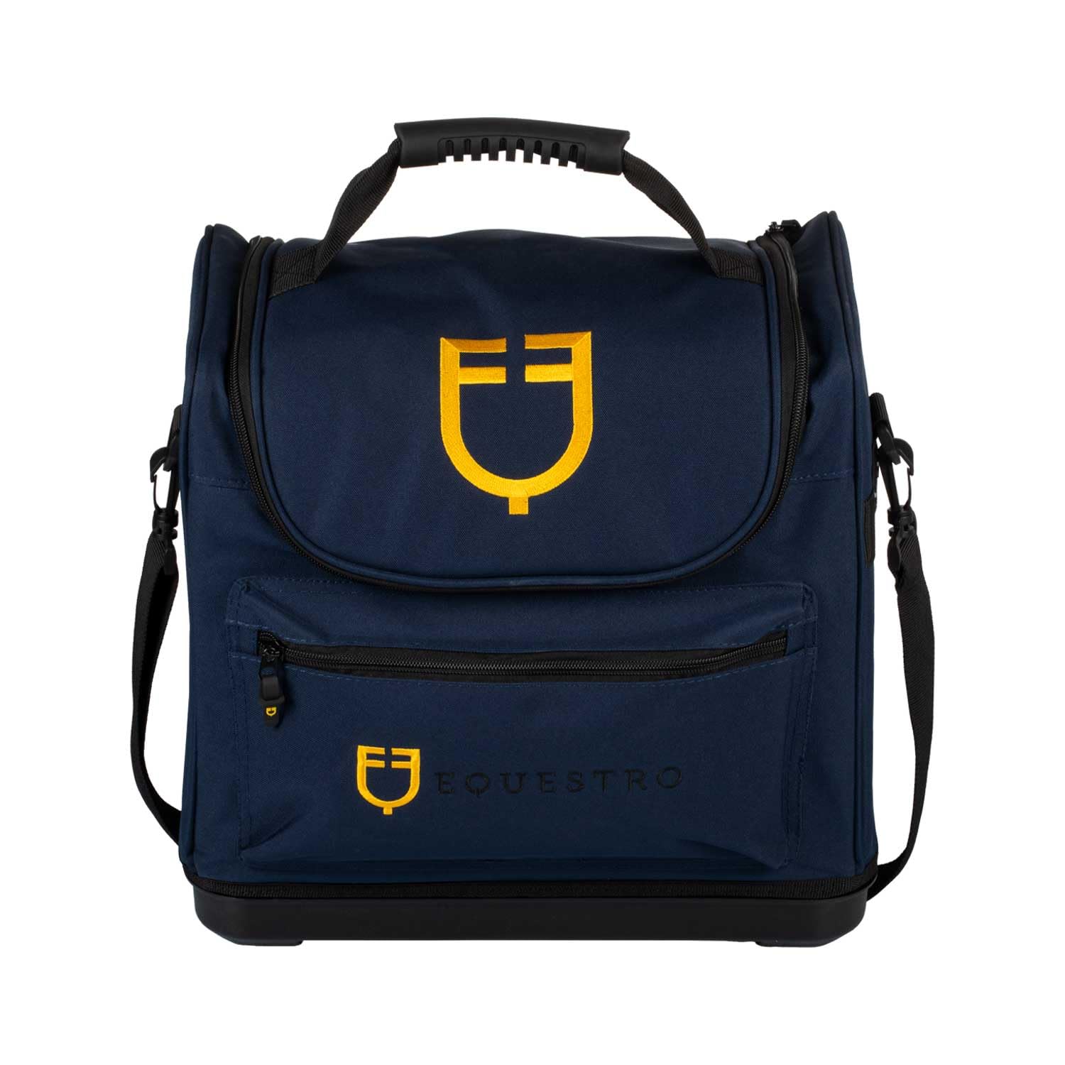 Generico Equestro Borsa per Kit Grooming, Blu Navy, con Tasche Multiple e Tracolla