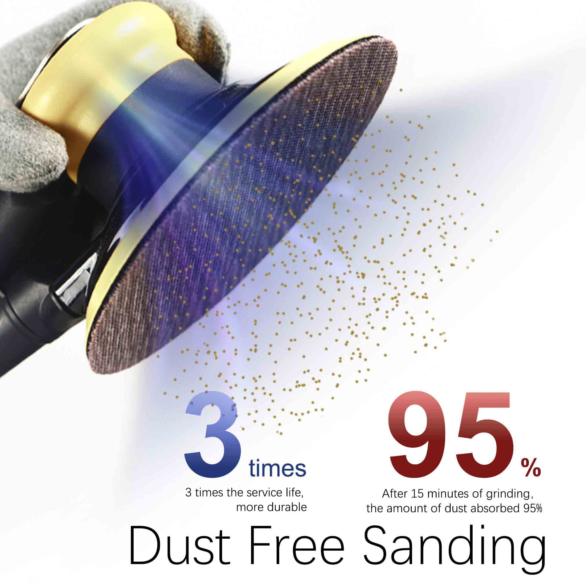 5" Sanding Mesh Discs - Dust Free & Long Lasting -5