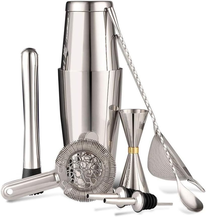 Cocktail Shaker Bar Set Stainless Steel Lounge Cup Cup Shaker Cocktail Shaker 8pcs/Set