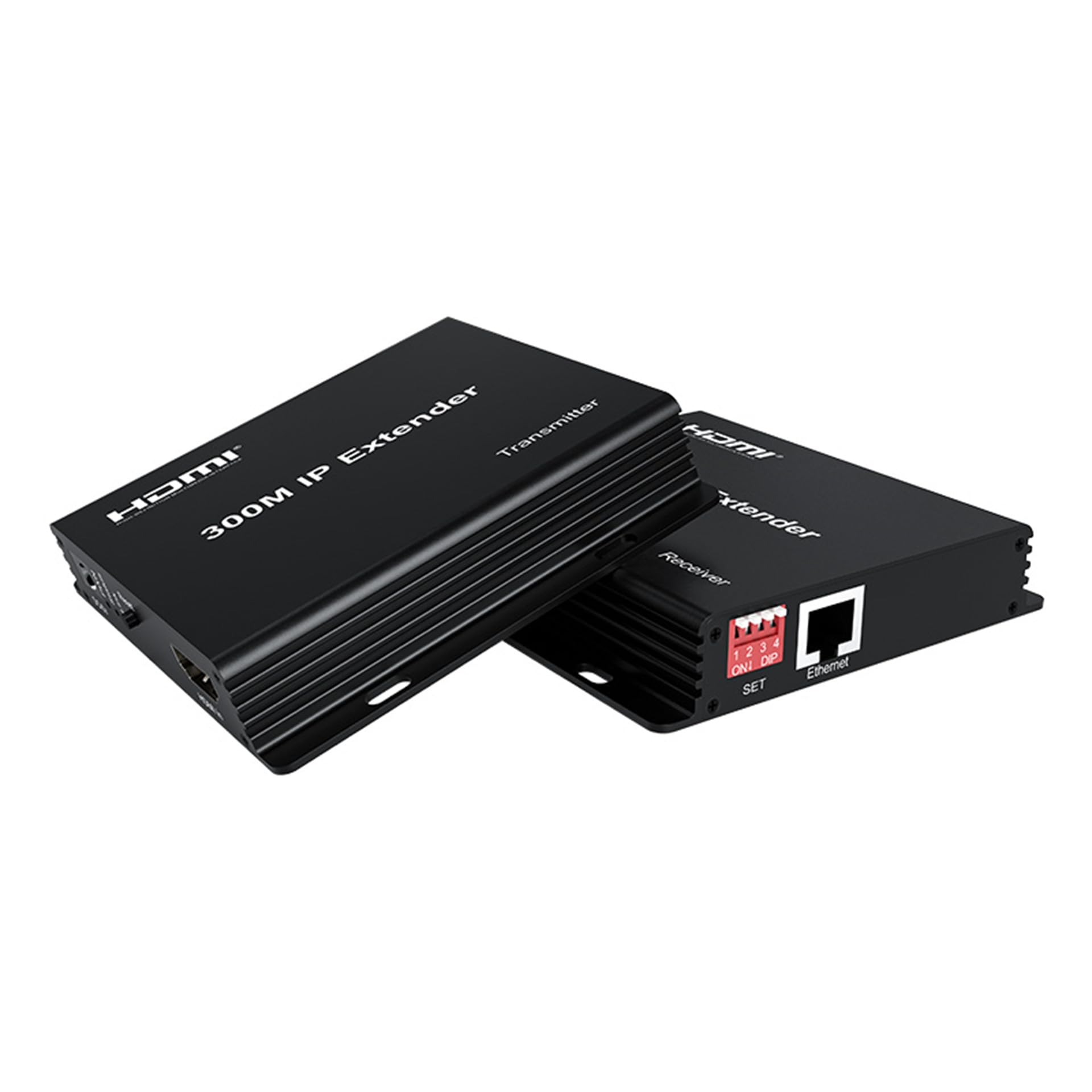 300M IP HDMI KVM extender, HDMI extender su IP RJ45 Cat6 cavo Ethernet 1080p HDMI KVM extender multipoint Connect network switch supporto PC DVR TV mouse tastiera (300M IP Extender)