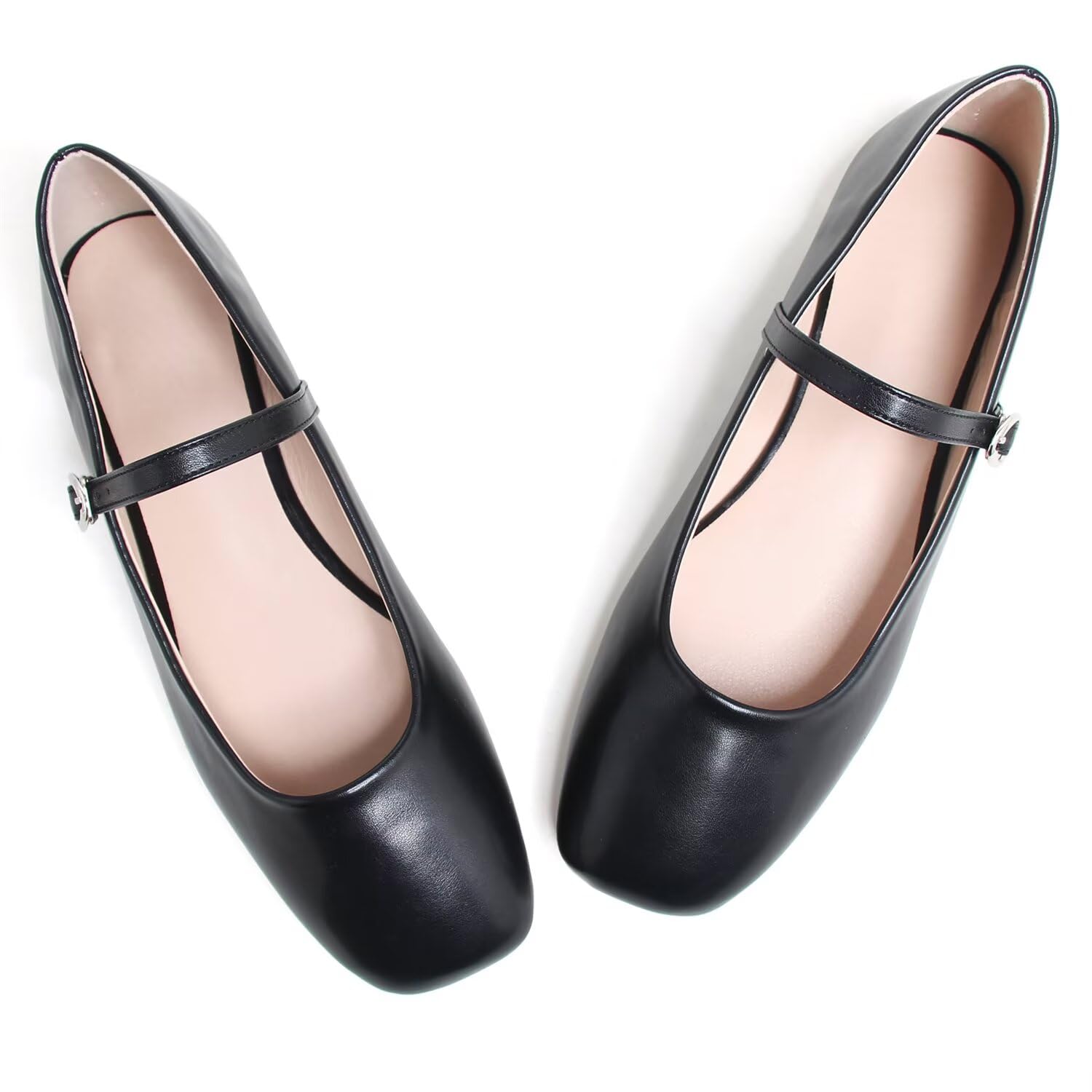 LUXINYU Women's Slip on Flats,Classy Round Toe Solid Classic Mary Jane Ballet Dance Shoes Soft Comfortable PU Flat Shoes