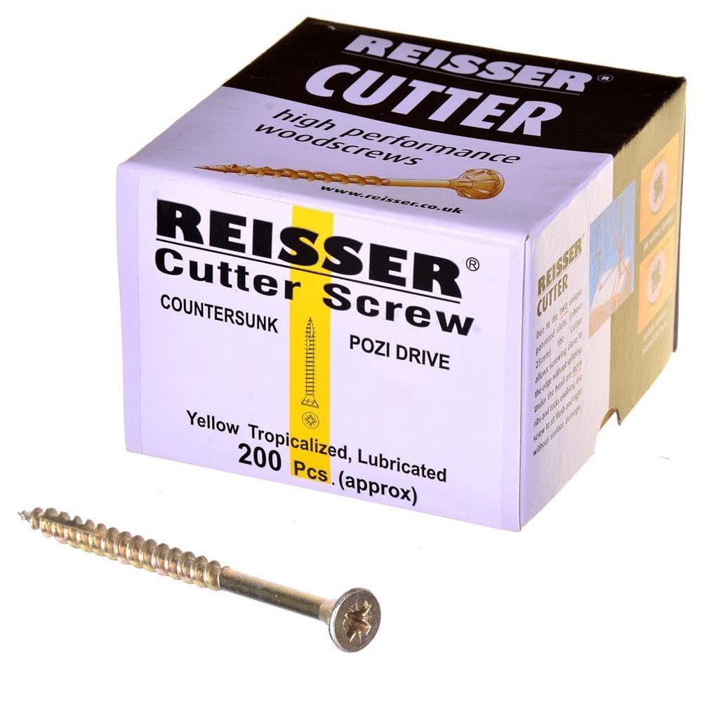 Reisser Yellow - 6.0 X 50 R2 Cutter Wood Screw Csk Pozi Full Thread (200)