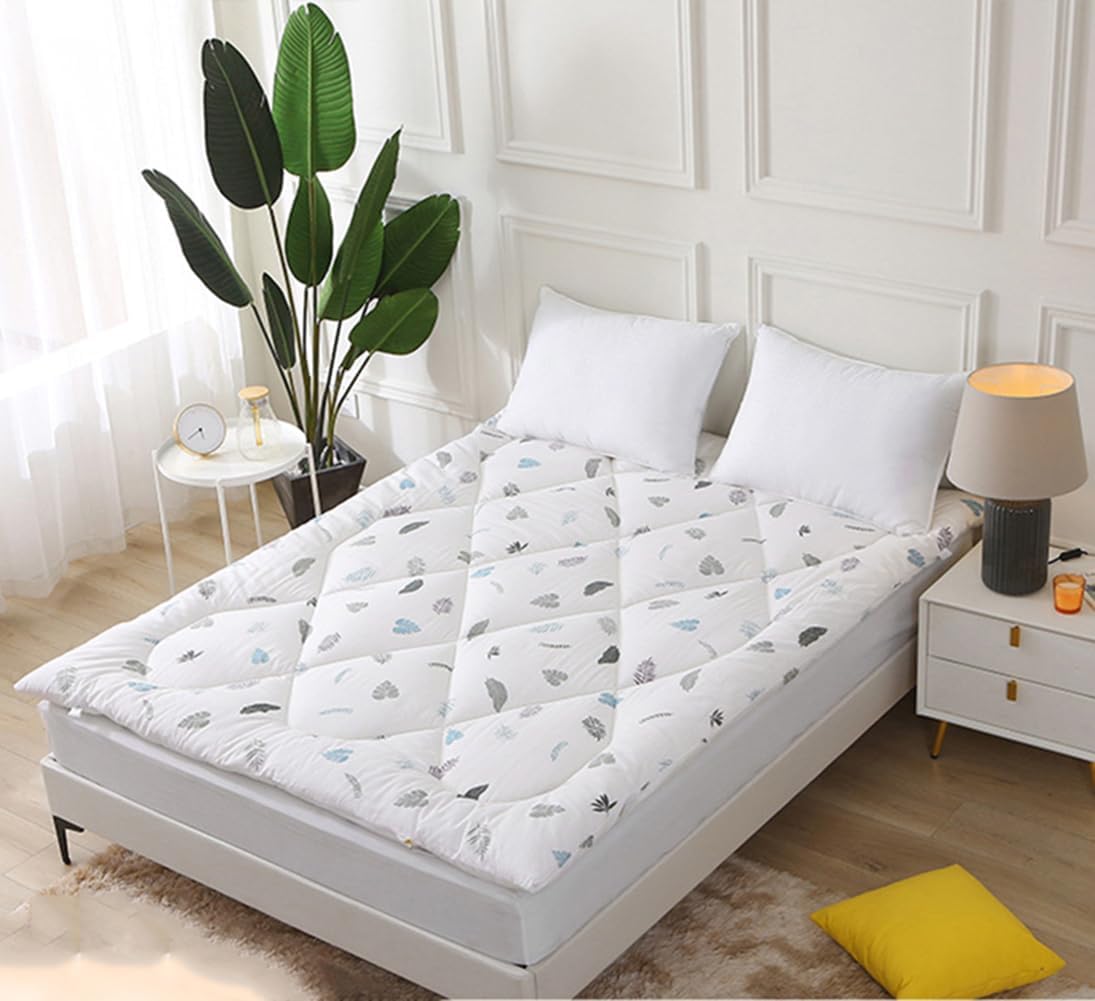 Japanese Futon Floor Mattress, 100% Cotton Filling, Customizable Size Mattress Pads Tatami Mat Portable Dormitory Sleeping Pad Kids Lounger Pillow Bed (18 pounds)