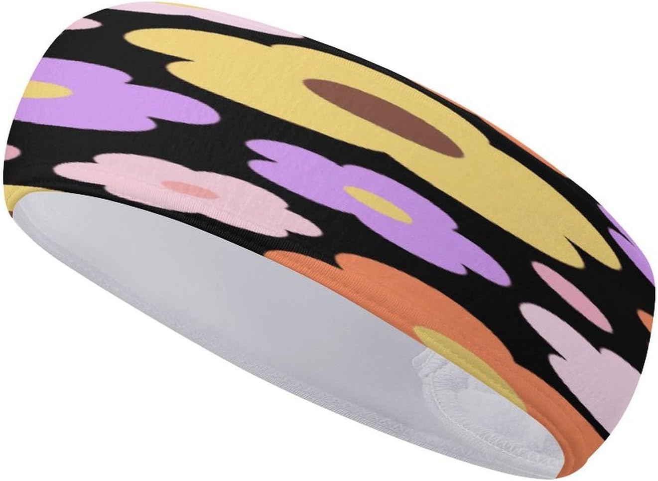 Cartoon Flower Pattern Sport Headbands Sweatband Athletic Headband