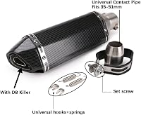 PACEWALKER 38-51mm Motorkerékpár Kipufogó Dob Cserélhető DB Killeres Karbon Stílusú 6