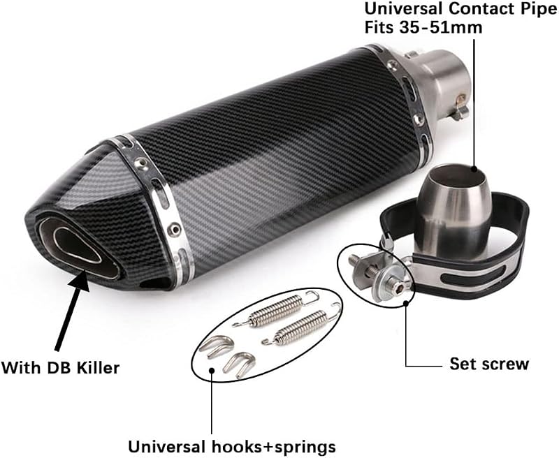 PACEWALKER 38-51mm Motorkerékpár Kipufogó Dob Cserélhető DB Killeres Karbon Stílusú