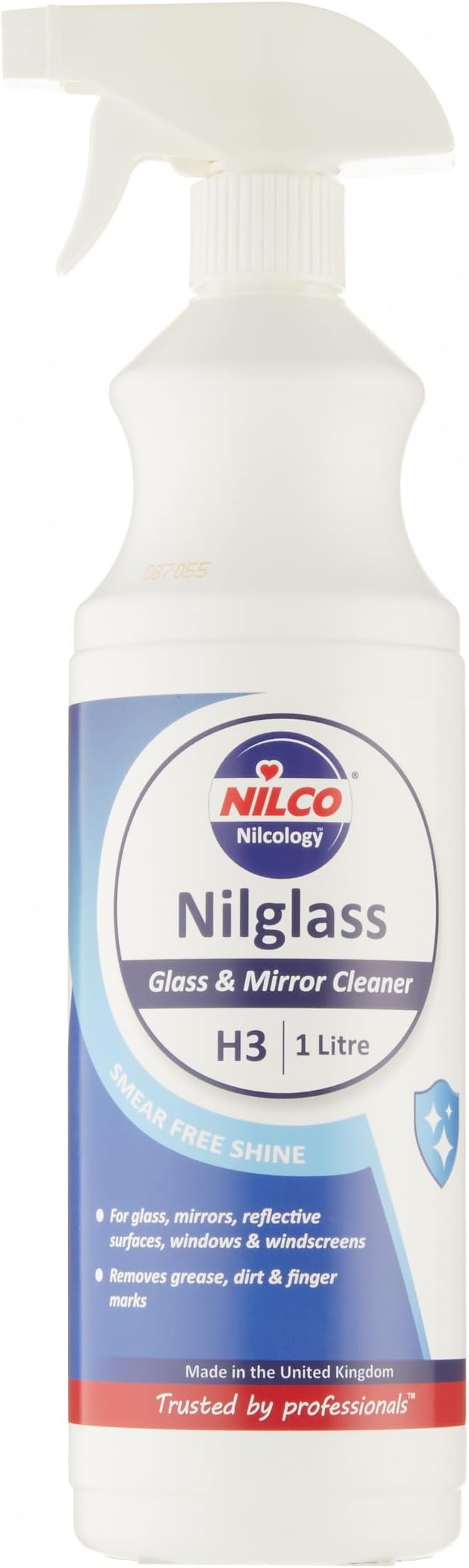 Nilglass H3 Smear-Free Glass & Mirror Cleaner 1 Litre Trigger Spray Bottle