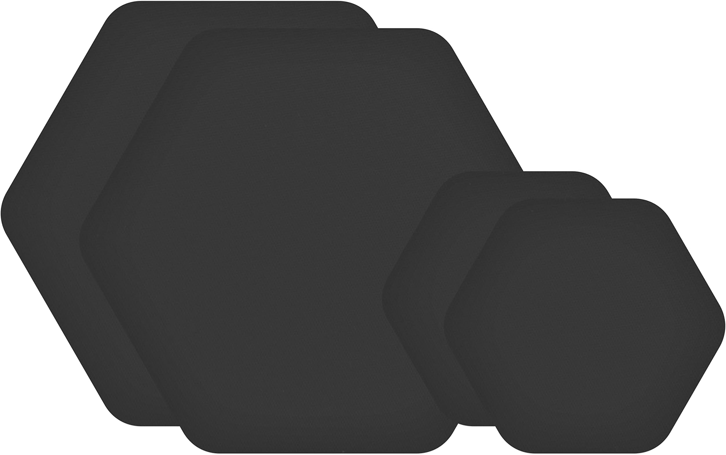 GEAR AID Tenacious Tape Repair Patches for Jackets, Tents, Outdoor Gear and Technical Fabrics, 3” Rounds, 2.5” and 1.5” Hex Shapes, Color and Size Options,Black