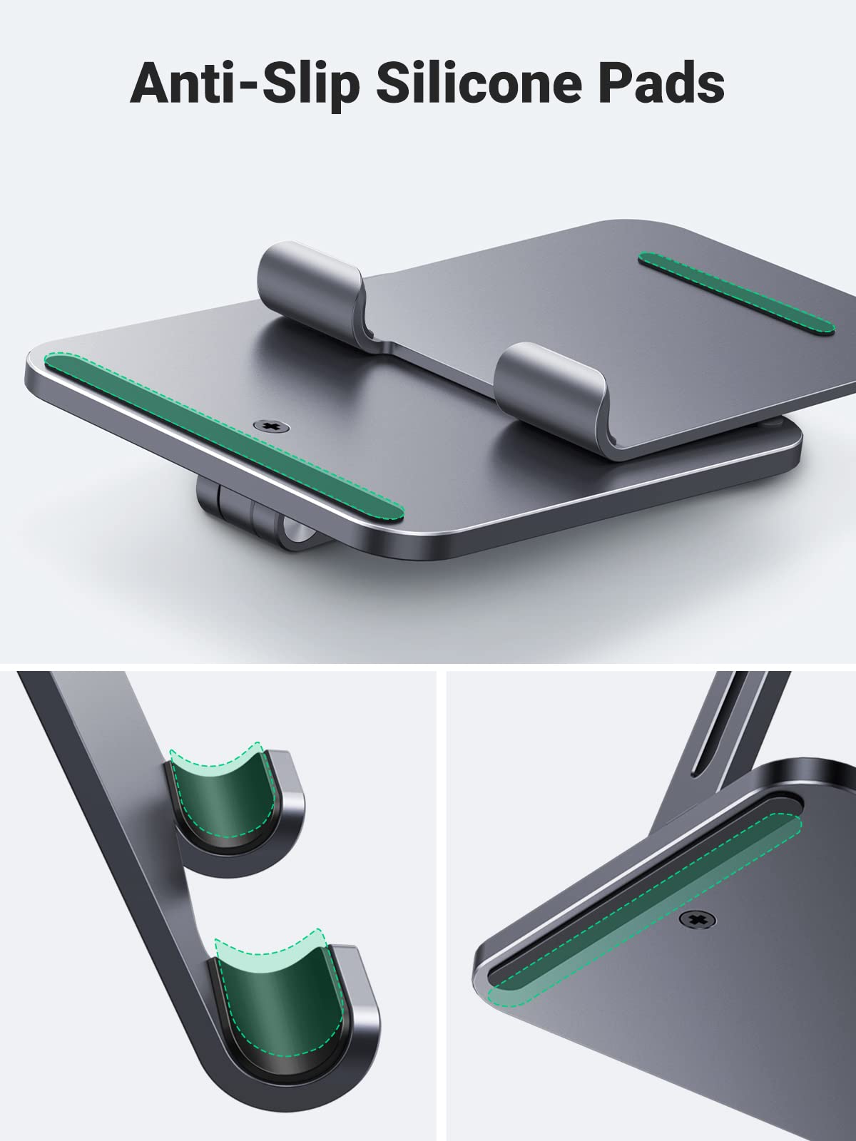 UGREEN Stojak na Tablet Uchwyt Aluminiowy Regulowany Kompatybilny z iPad Pro Air Mini 11 12.9, Galaxy Tab S9+ S9 A7, Redmi Pad, Huawei MatePad,iPhone 15 Pro Max bis 12,9 Zoll (Antracyt)