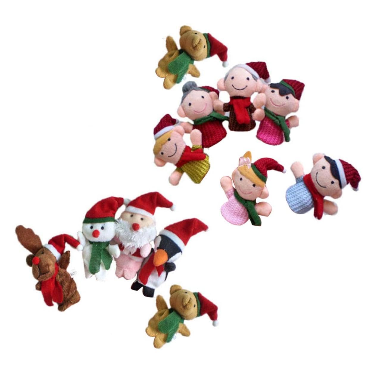 Toyvian 33 Piezas Muñeca De Dedo De Dibujos Animados Marionetas De Dedo para Niños Muñeca De Dedo para Niños Juguete De Animales Munecas Muñecos Bonecas Navidad Marioneta De Dedo