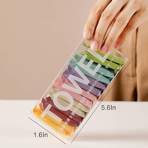 Miniatura 2 de WUWEOT Paquete de 140 toallas comprimidas, toallas desechables comprimidas para la cara, 11 x 9.5 pulgadas, toallitas suaves para la cara, pañuelos