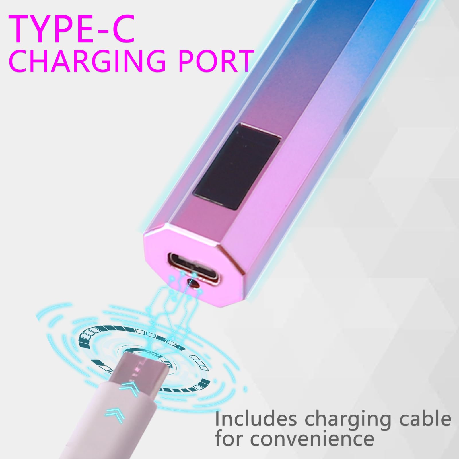 Kylara Luz UV de mano para uñas de gel, mini lámpara de uñas UV recargable con pantalla LED, secador de uñas portátil de gel X temporizador de 20 s/60 segundos, modo USB de cuidado de los ojos, secado