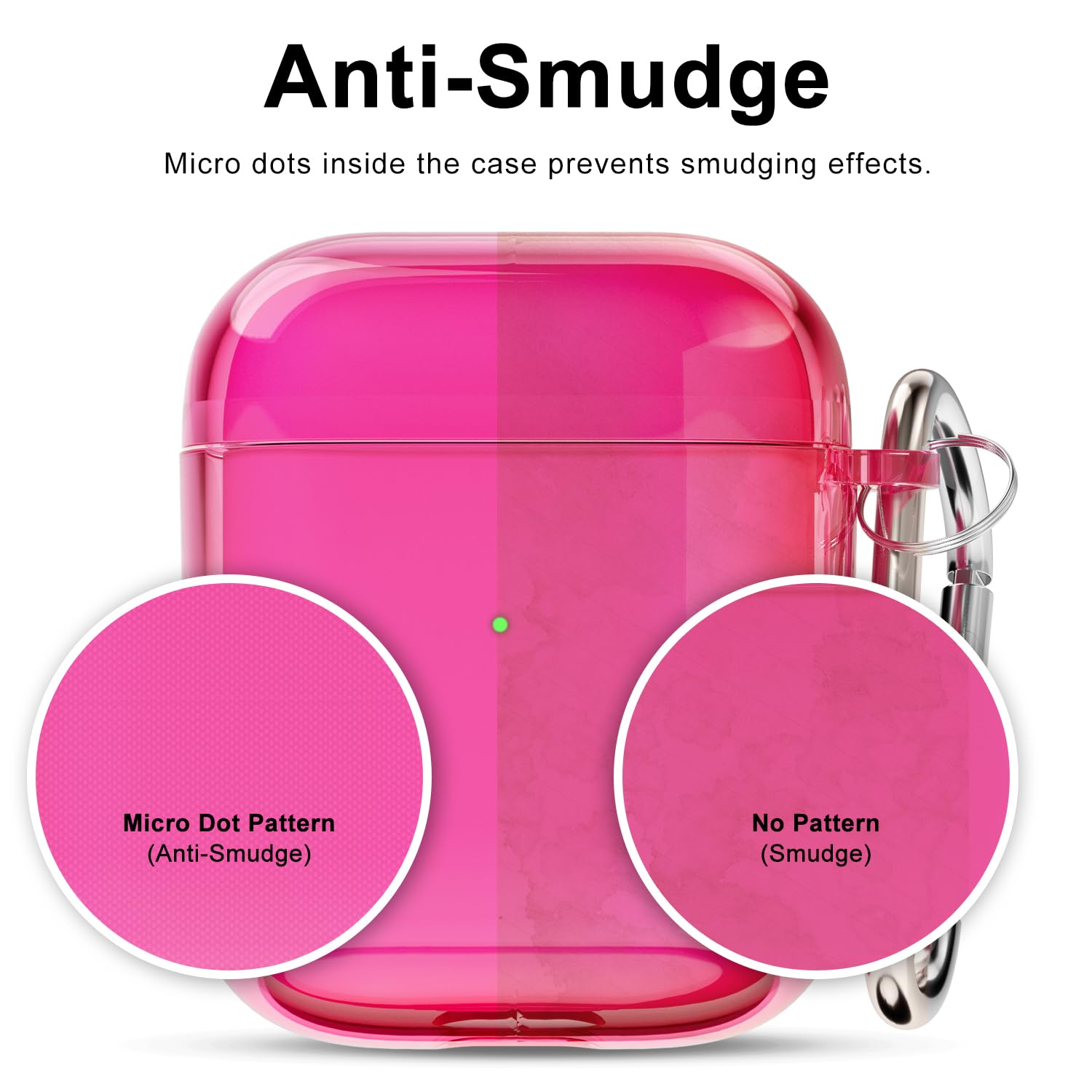 Svanove for Airpods Case Clear Hard Plastic Transparent Simple Cute Airpods 1st 2nd Generation Case with Keychain - Image 4
