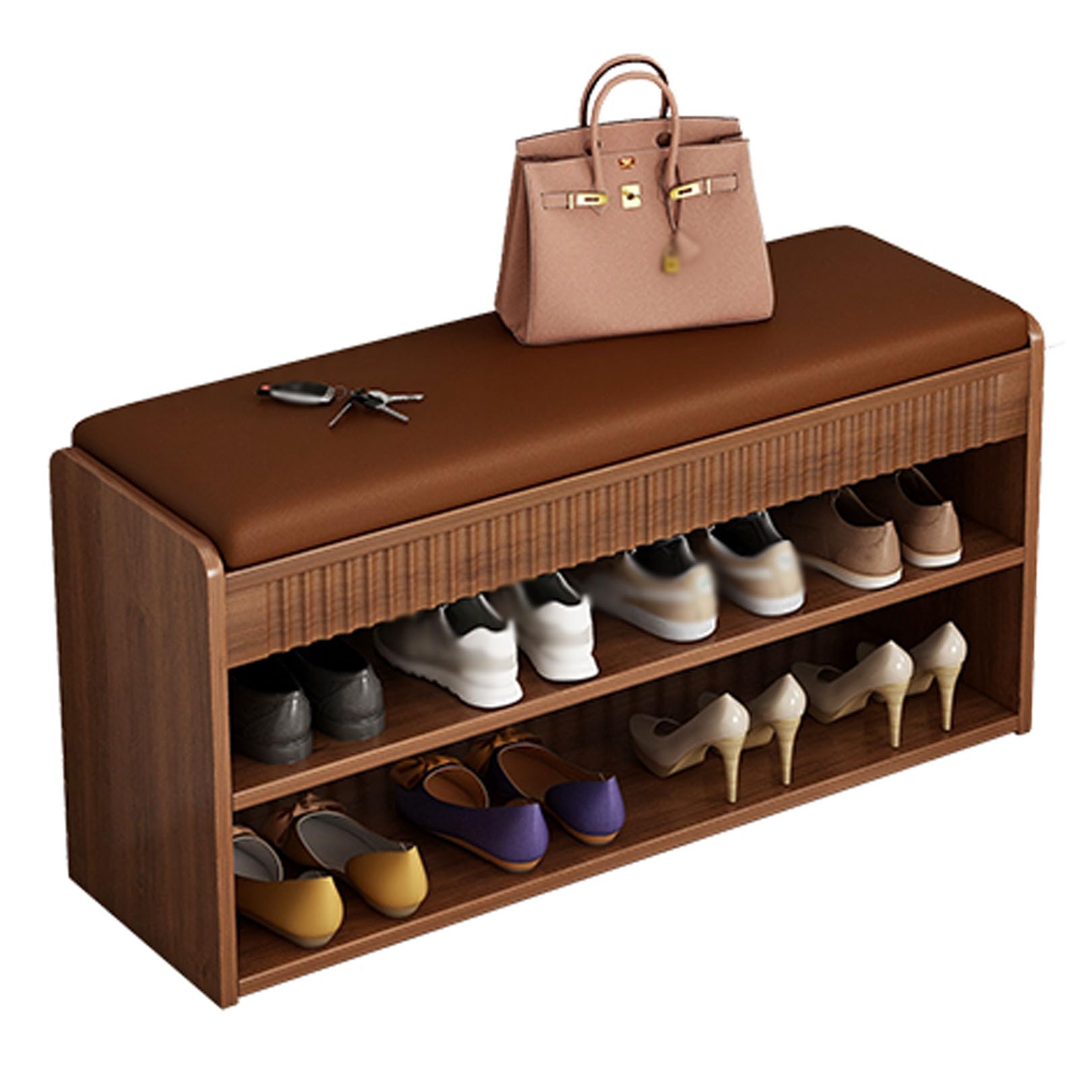 Banc à chaussures d'entrée moderne pour aménager un salon chaleureux