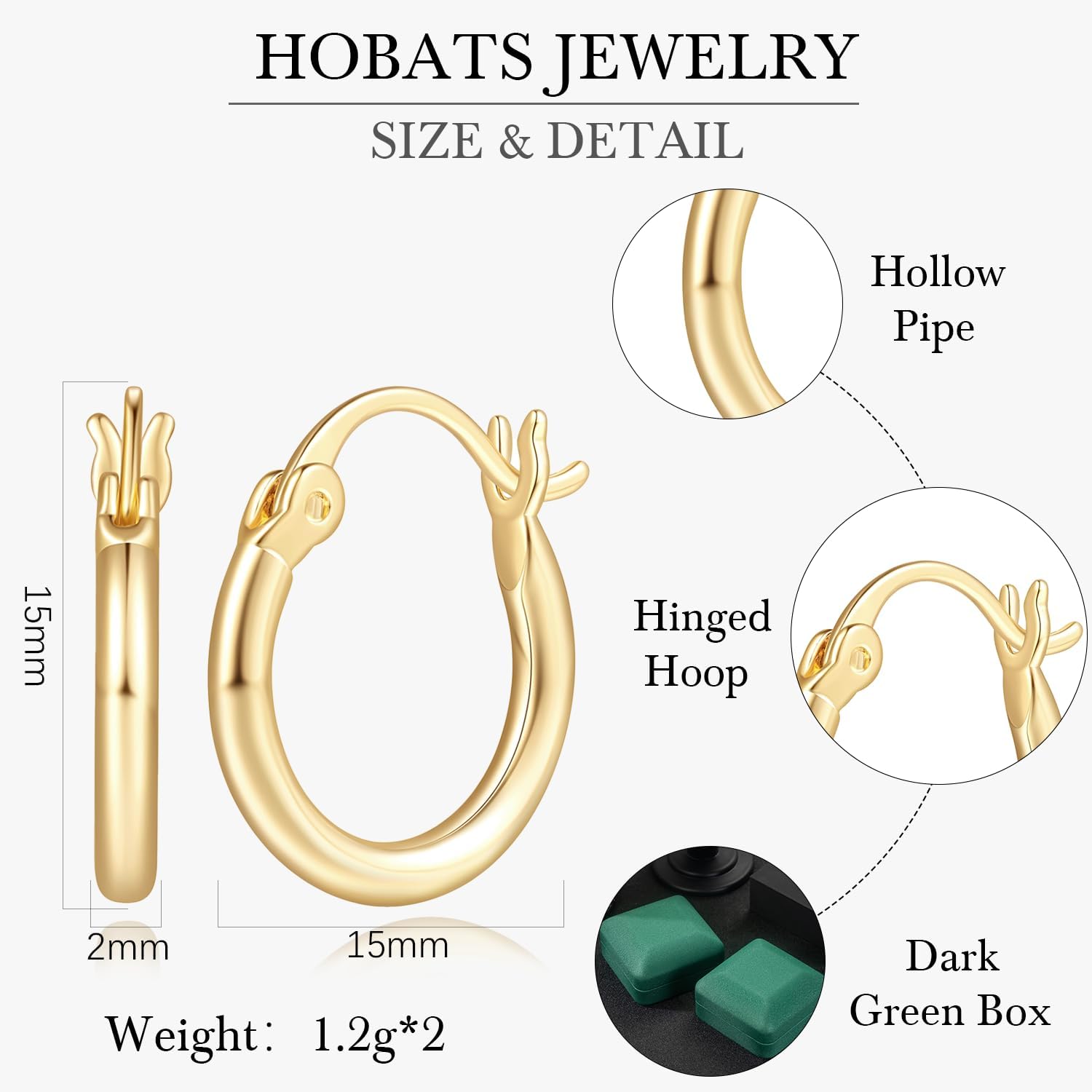 14K Gold Hoop Earrings for Women 14K Gold Earrings for Women Gold Hoops Earring for Womens Hoops Elegant Silhouette and Simple Beauty Hoop Earring for Womens 15/17/20/25/30/40/50mm