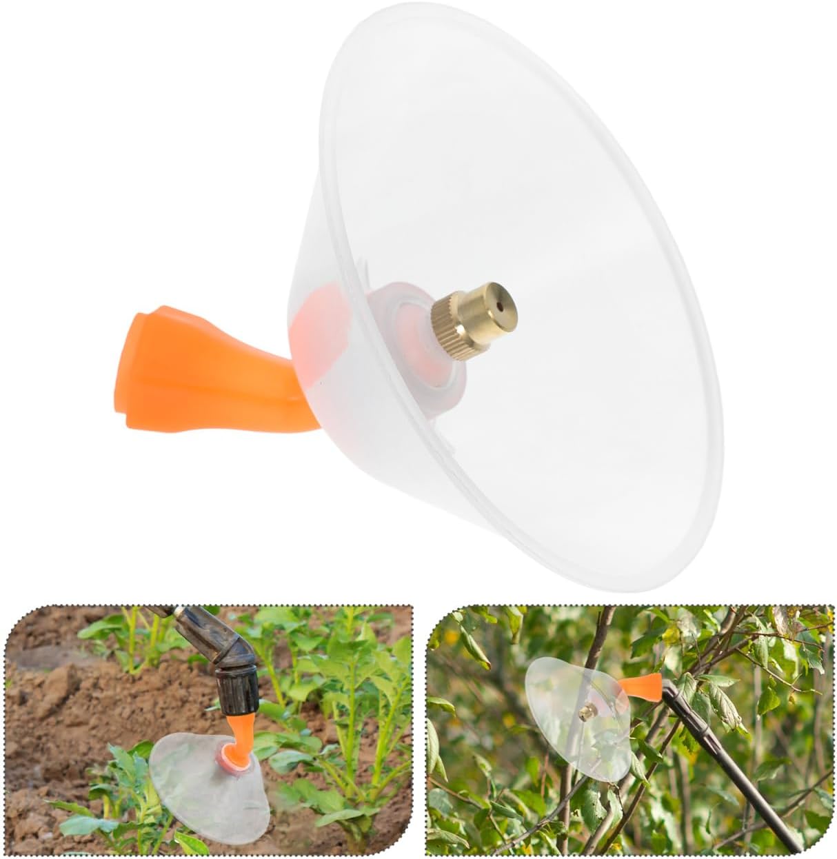 Generic Drift Guard Spray Nozzles with Transparent Windproof Shield for Electric Agricultural Sprayers and Garden Hose 2 Pack 3.81X3.81X3.70 Inches Enhanced Spray Efficiency for Crop Protection