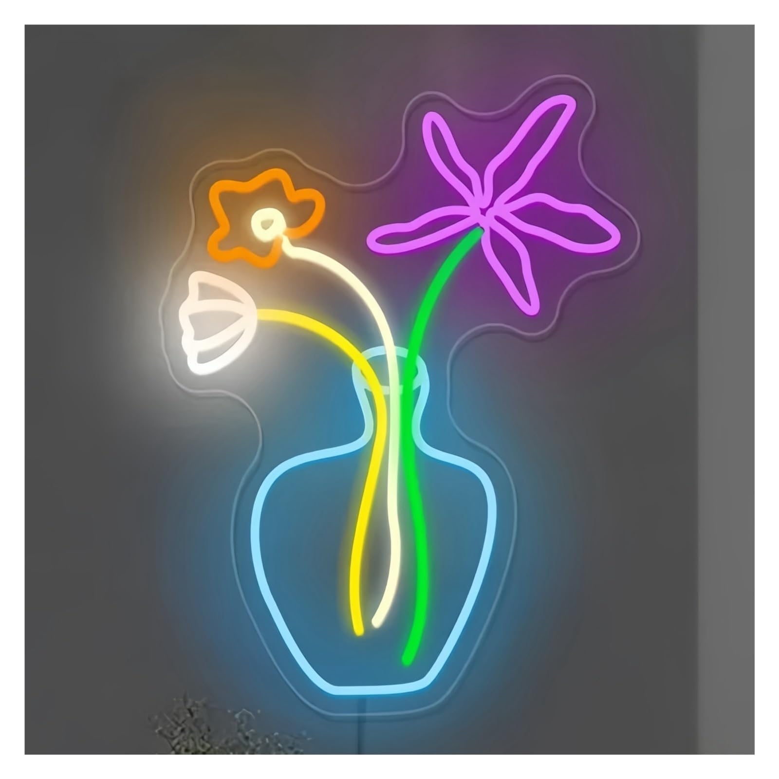 Per Vaso per fiori per luci al per neon per alimentazione per 27cmx38cm neon