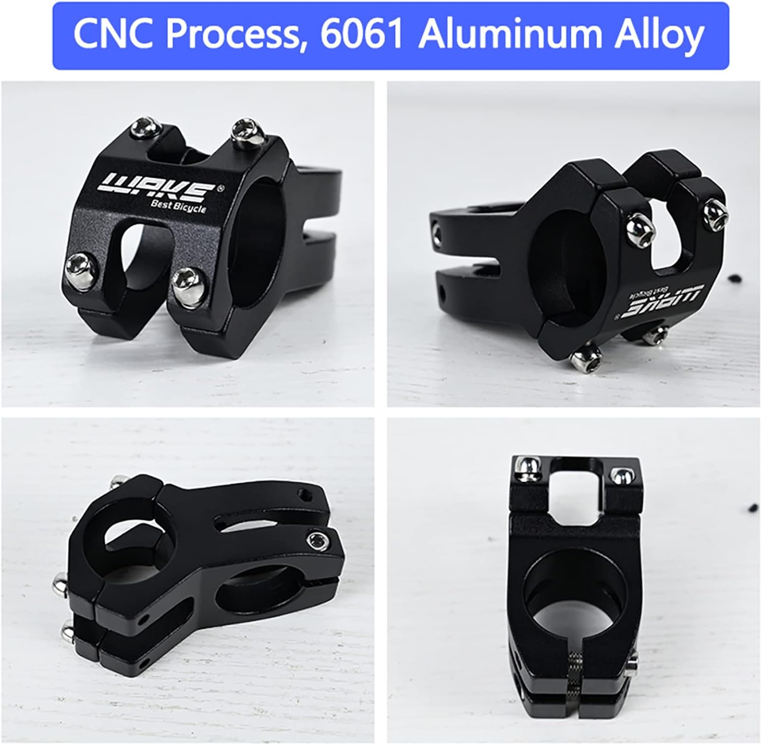 Wake Mountain Bike Stem Aluminum Alloy Short Handlebar Stem Light Weight Bicycle Stems for Mountain Bikes MTB Downhill(31.8MM)
