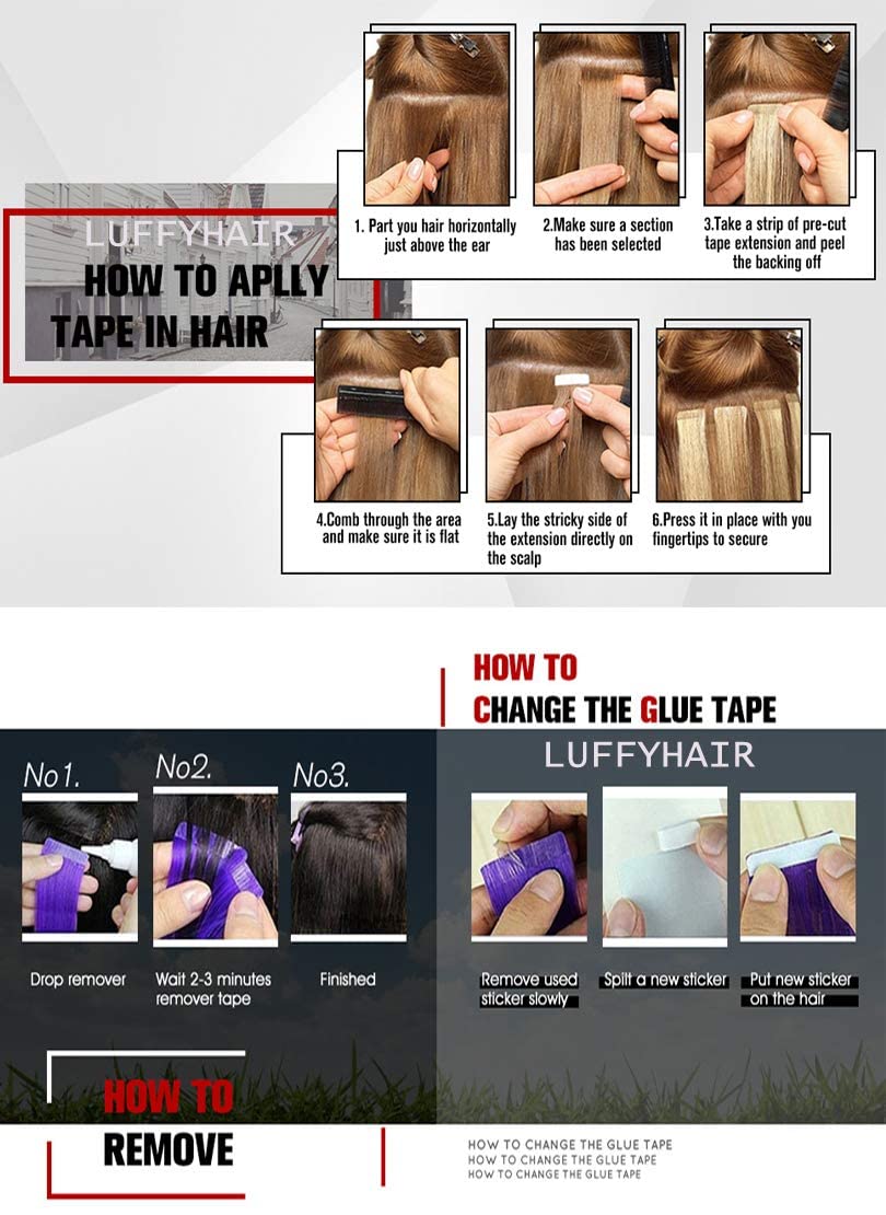 30 Inch Tape in Hair Extensions Body Wave Human Hair Tape in Hair Extensions Full Head Tape in Black Extensions 40pcs 100g Seamless Tape in Hair Extensions (8inch 40pcs, Natural Color)