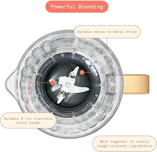 Miniatura 7 de PowerExact Licuadora, tecnología PrecisionSense, 3 velocidades, 4 preajustes, tarro de 50 onzas sin BPA, taza para llevar de 20 onzas, tapa sin