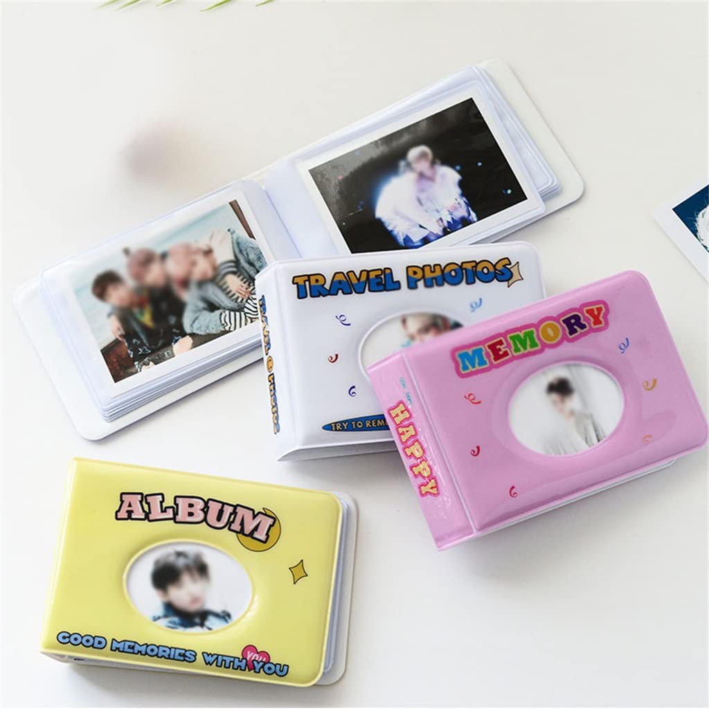 Mini album fotografico con 36 tasche, 7,6 cm, custodia per foto e raccoglitori