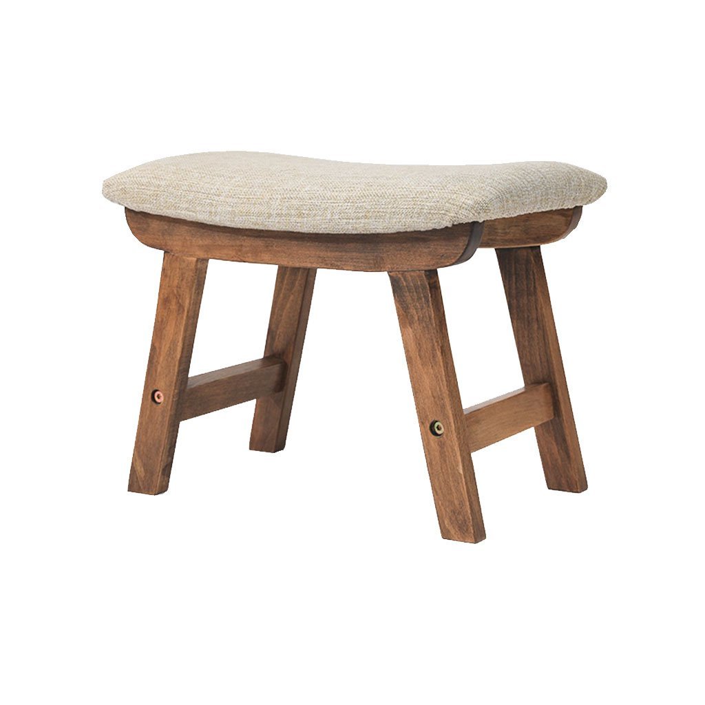 Tabouret pouf bois courbé résistant anti-fatigue pour salon