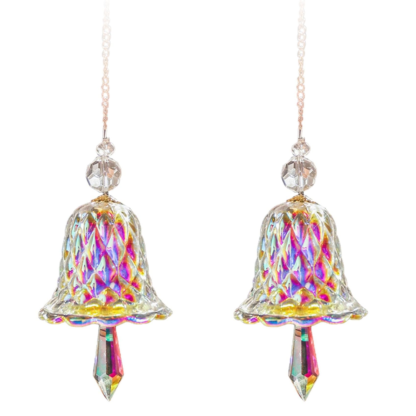 Lot de 2 clochettes en cristal à suspendre pour fenêtre - Décoration de chambre - Esthétique et mignonne
