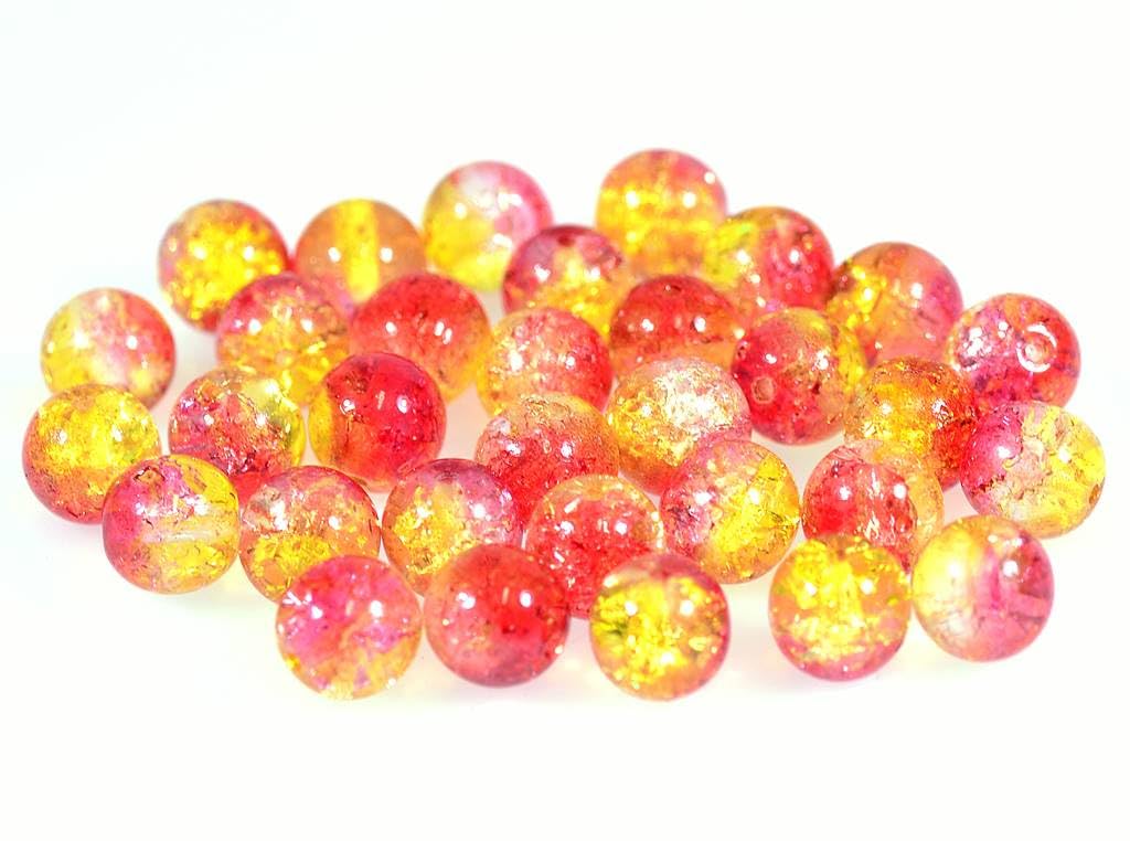 30p Round Druck Beads, 8 x 8 mm, Crystal 85600 (00030-85600), Glass, Czech Republic